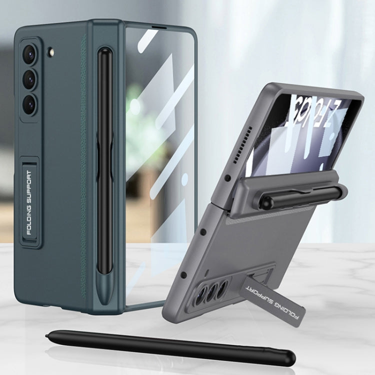For Samsung Galaxy Z Fold5 GKK Full Coverage Magnetic Fold Hinge Phone Case with Pen Slots(Night Green) - free shipping - PMC TechLife - Order now!
