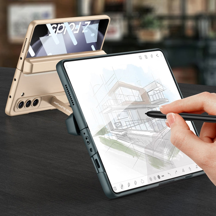 For Samsung Galaxy Z Fold5 GKK Integrated Magnetic Full Coverage Phone Flip Case with Pen Box(Silver) - Galaxy Z Fold5 Cases by GKK | Online Shopping South Africa | PMC TechLife | Buy Now Pay Later Mobicred