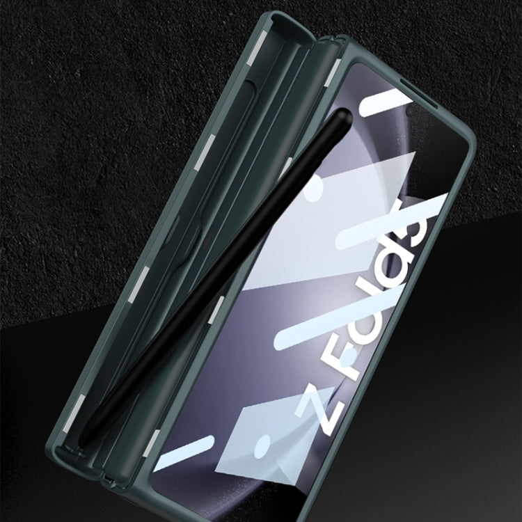 For Samsung Galaxy Z Fold5 GKK Integrated Magnetic Flip Plain Leather Phone Case with Pen Box(Grey) - free shipping - PMC TechLife - Order now!