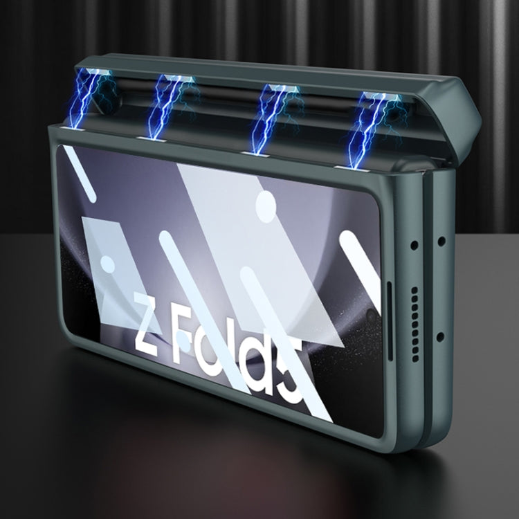 For Samsung Galaxy Z Fold5 GKK Magnetic Flip Plain Leather Phone Case with Pen Box(Cross Texture) - free shipping - PMC TechLife - Order now!