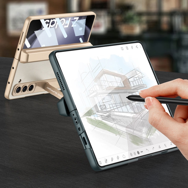 For Samsung Galaxy Z Fold5 GKK Magnetic Flip Plain Leather Phone Case with Pen Box(Silver) - free shipping - PMC TechLife - Order now!