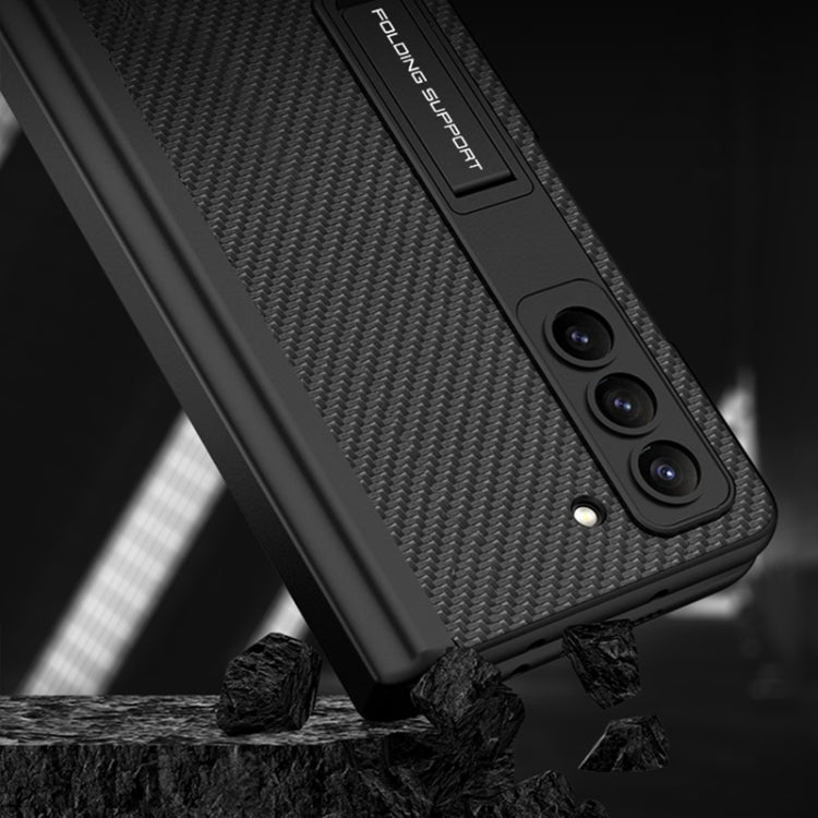 For Samsung Galaxy Z Fold5 GKK Magnetic Flip Plain Leather Phone Case with Pen Box(Black) - free shipping - PMC TechLife - Order now!