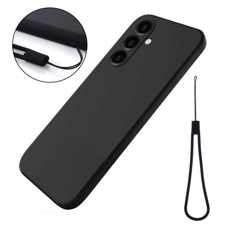 For Samsung Galaxy A05s Solid Color Liquid Silicone Dropproof Full Coverage Phone Case(Black) - Galaxy Phone Cases by PMC TechLife | Online Shopping South Africa | PMC TechLife | Buy Now Pay Later Mobicred