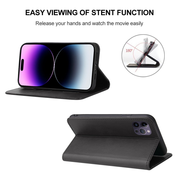 For iPhone 15 Pro Magnetic Closure Leather Phone Case(Black) - iPhone 15 Pro Cases by PMC TechLife | Online Shopping South Africa | PMC TechLife | Buy Now Pay Later Mobicred