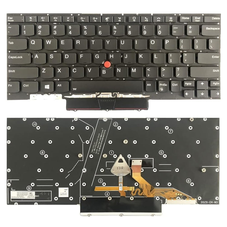 For Lenovo ThinkPad X1 Nano US Version Backlight Laptop Keyboard - Lenovo Spare Parts by PMC TechLife | Online Shopping South Africa | PMC TechLife