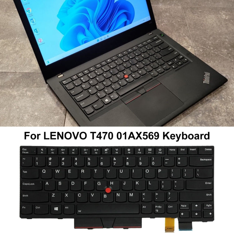 For Lenovo T470 01AX569 US Version Laptop Keyboard - Lenovo Spare Parts by PMC Jewellery | Online Shopping South Africa | PMC Jewellery