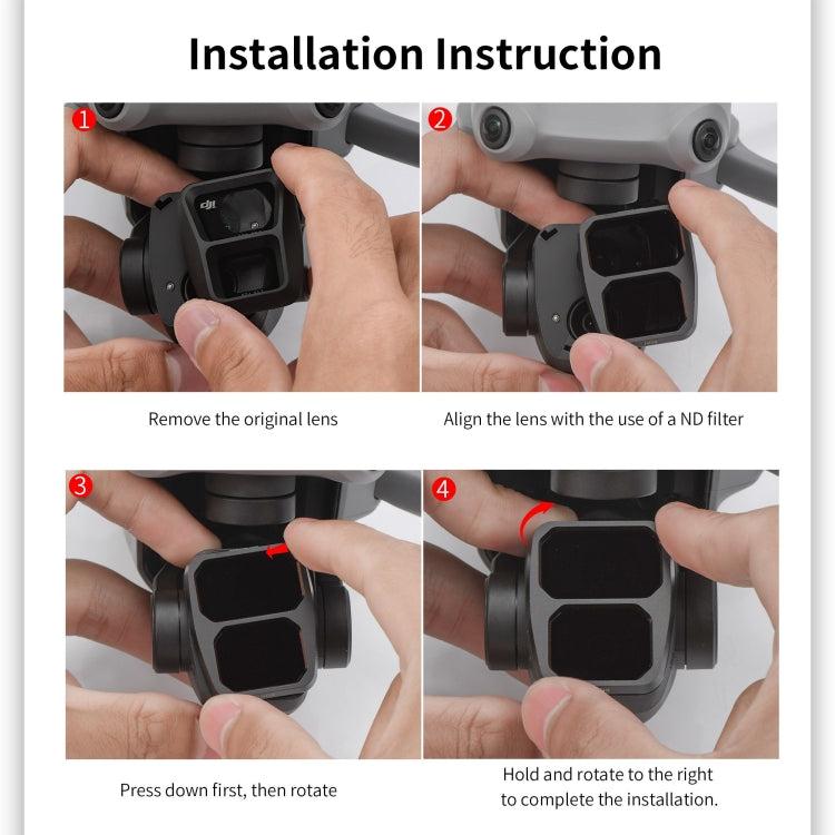 For DJI Air 3 STARTRC Drone Lens Filter, Lens:6 in 1 ND8/16/32/64 UV CPL - free shipping - PMC TechLife - Order now!