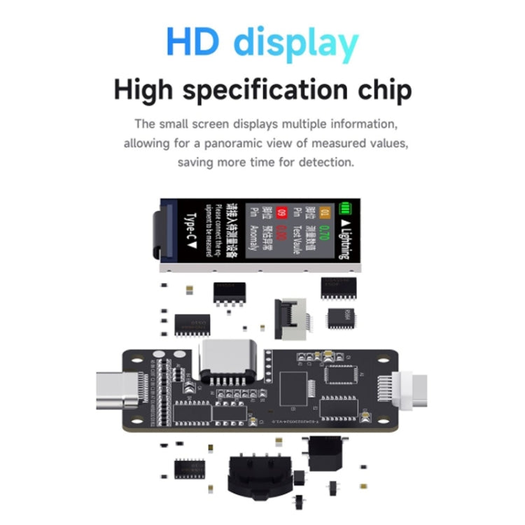 Mechanic T-824 Type-C to Lightning High Precision Digital Display Tail Insertion Tester - free shipping - PMC TechLife - Order now!