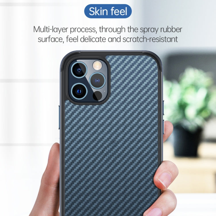 For iPhone 13 Pro SULADA Luxury 3D Carbon Fiber Textured Metal + TPU Frame Phone Case(Sea Blue) - iPhone 13 Pro Cases by SULADA | Online Shopping South Africa | PMC Jewellery