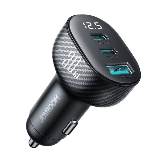 JOYROOM JR-CCD04 30W Dual PD + QC3.0 Ports Digital Display Car Charger(Black) - Car Charger by JOYROOM | Online Shopping South Africa | PMC Jewellery
