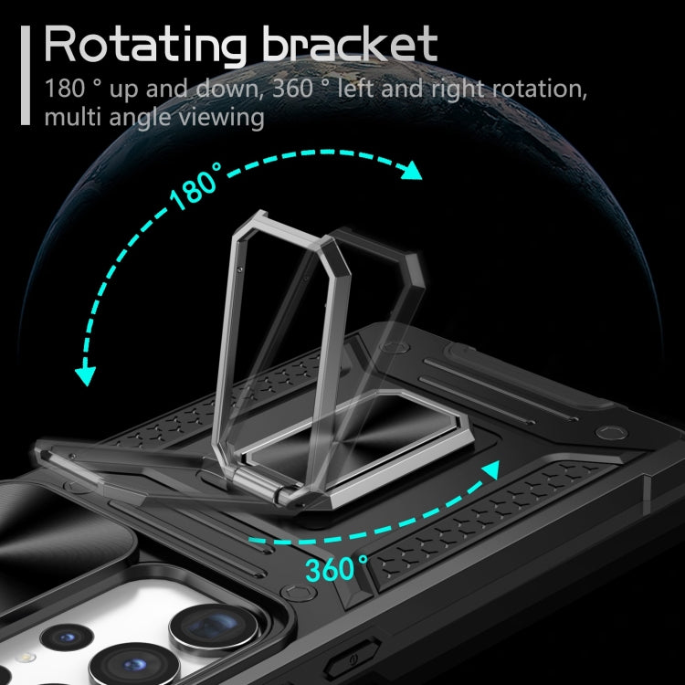For Samsung Galaxy S23 Ultra 5G Camshield Robot TPU Hybrid PC Phone Case(Black) - Galaxy Phone Cases by PMC TechLife | Online Shopping South Africa | PMC TechLife | Buy Now Pay Later Mobicred
