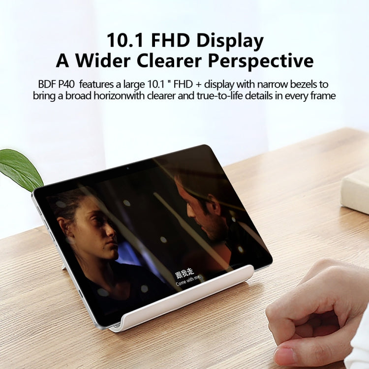BDF P40 4G LTE Tablet PC 10.1 inch, 8GB+256GB, Android 12 MTK6762 Octa Core, Support Dual SIM, EU Plug(Grey) - free shipping - PMC TechLife - Order now!