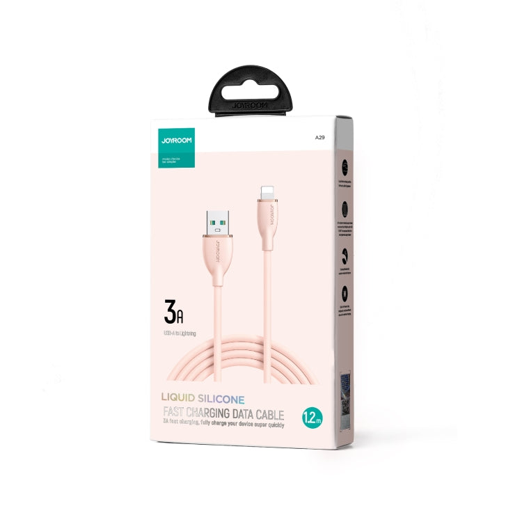 JOYROOM SA29-AL3 3A USB to 8 Pin Liquid Silicone Fast Charging Data Cable, Length: 1.2m(Pink) - Normal Style Cable by JOYROOM | Online Shopping South Africa | PMC TechLife