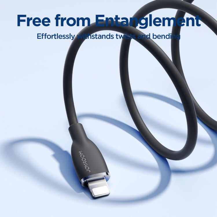 JOYROOM SA29-CL3 30W USB-C/Type-C to 8 Pin Liquid Silicone Fast Charging Data Cable, Length: 1.2m(Black) - 2 in 1 Cable by JOYROOM | Online Shopping South Africa | PMC TechLife | Buy Now Pay Later Mobicred
