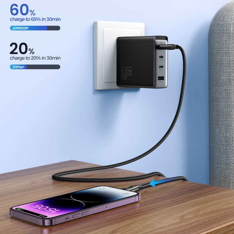 JOYROOM SA31-CL3 30W USB-C/Type-C to 8 Pin Fast Charge Data Cable, Length: 1.2m(Black) - 2 in 1 Cable by JOYROOM | Online Shopping South Africa | PMC TechLife | Buy Now Pay Later Mobicred