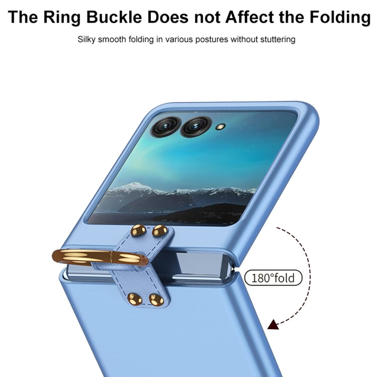 For Motorola Razr 40 Ultra GKK Ultra-thin PC Ring Holder Phone Case(Blue) - Motorola Cases by GKK | Online Shopping South Africa | PMC Jewellery | Buy Now Pay Later Mobicred