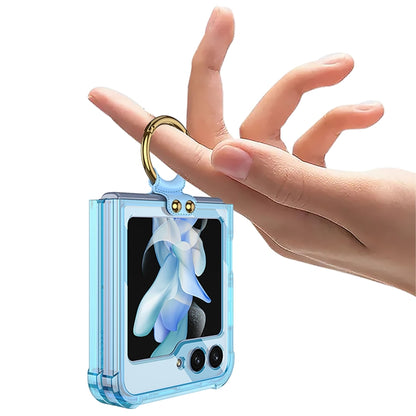 For Samsung Galaxy Z Flip5 GKK MagSafe Airbag Hinge Shockproof Phone Case with Ring Holder(Blue) - Galaxy Z Flip5 Cases by GKK | Online Shopping South Africa | PMC Jewellery