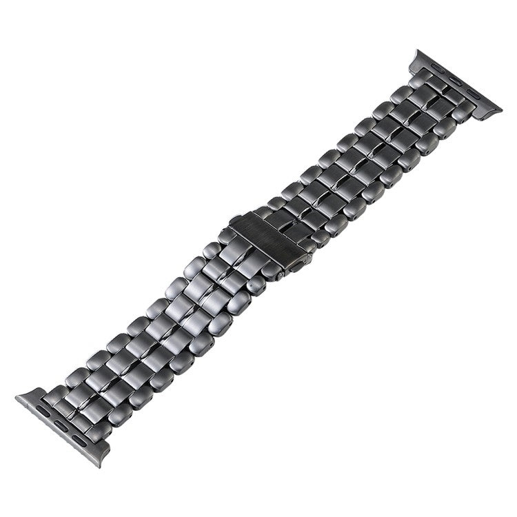 For Apple Watch Series 9 41mm Five Beads Titanium Steel Watch Band(Grey) - Watch Bands by PMC TechLife | Online Shopping South Africa | PMC TechLife