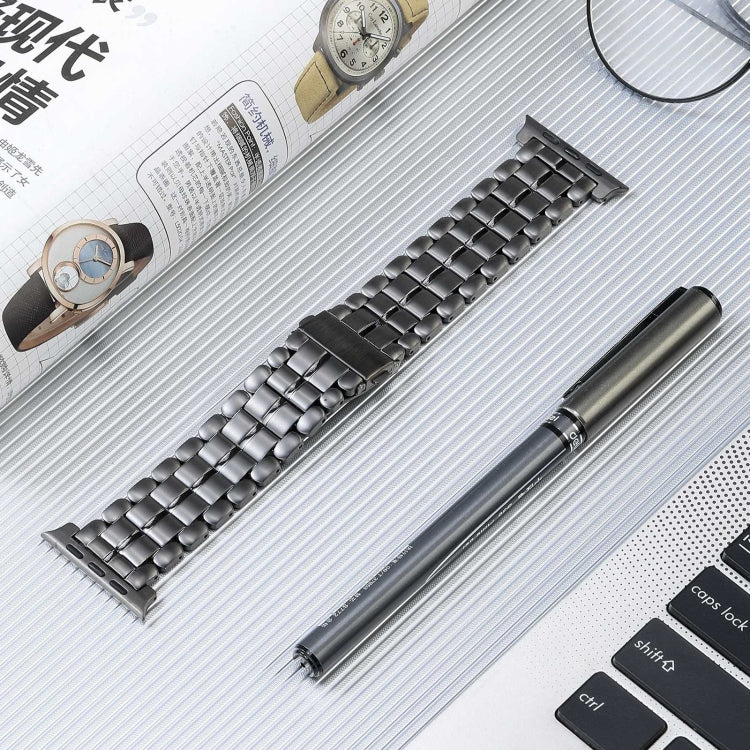 For Apple Watch Series 9 41mm Five Beads Titanium Steel Watch Band(Grey) - Watch Bands by PMC TechLife | Online Shopping South Africa | PMC TechLife