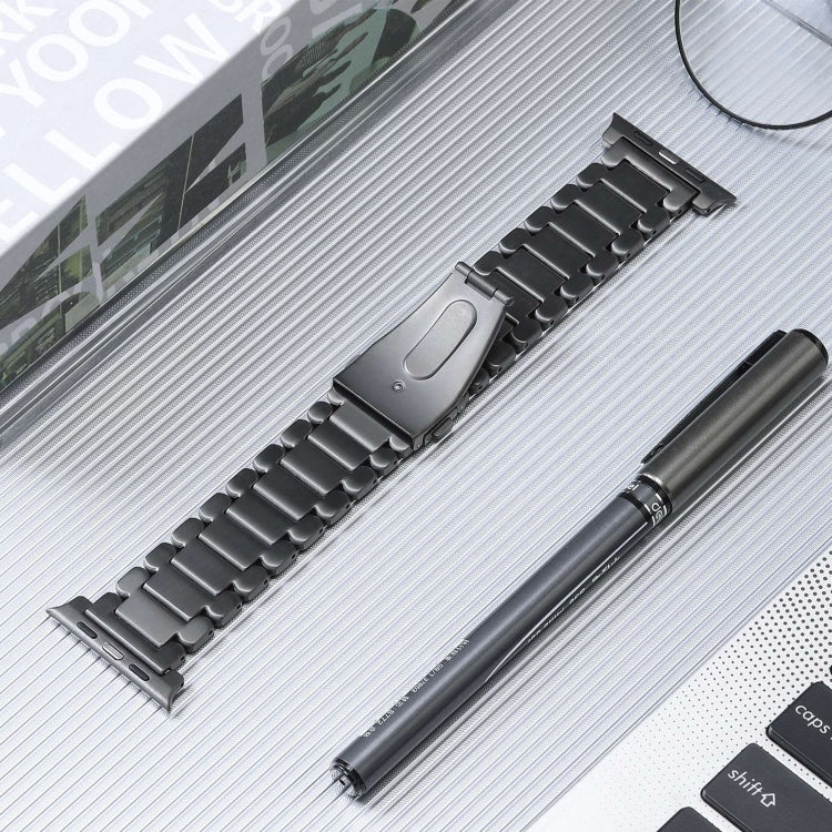 For Apple Watch Series 9 45mm Five Beads Titanium Steel Watch Band(Grey) - Watch Bands by PMC TechLife | Online Shopping South Africa | PMC TechLife