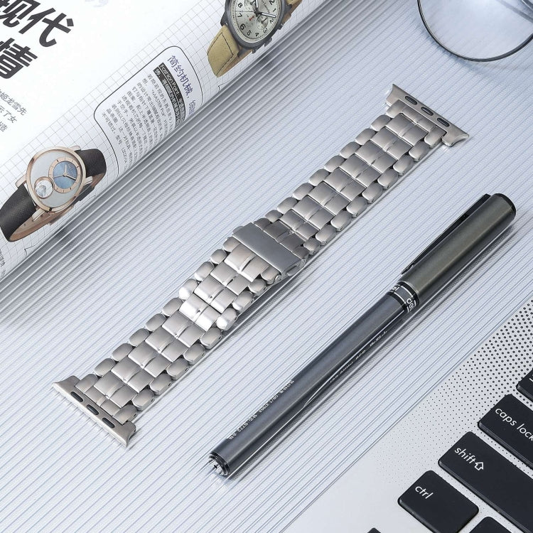 For Apple Watch Series 9 45mm Five Beads Titanium Steel Watch Band(Silver) - Watch Bands by PMC TechLife | Online Shopping South Africa | PMC TechLife