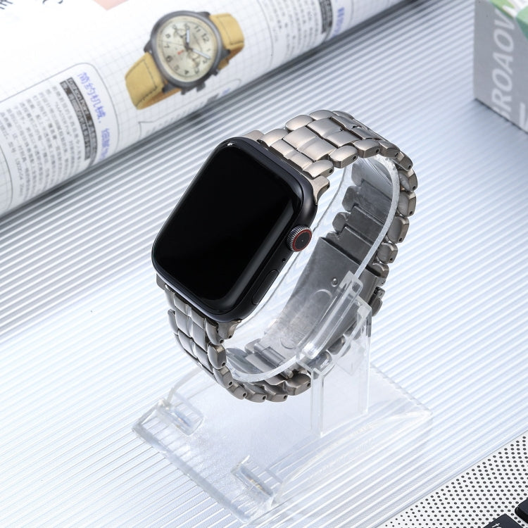 For Apple Watch SE 2023 44mm Five Beads Titanium Steel Watch Band(Silver) - Watch Bands by PMC TechLife | Online Shopping South Africa | PMC TechLife