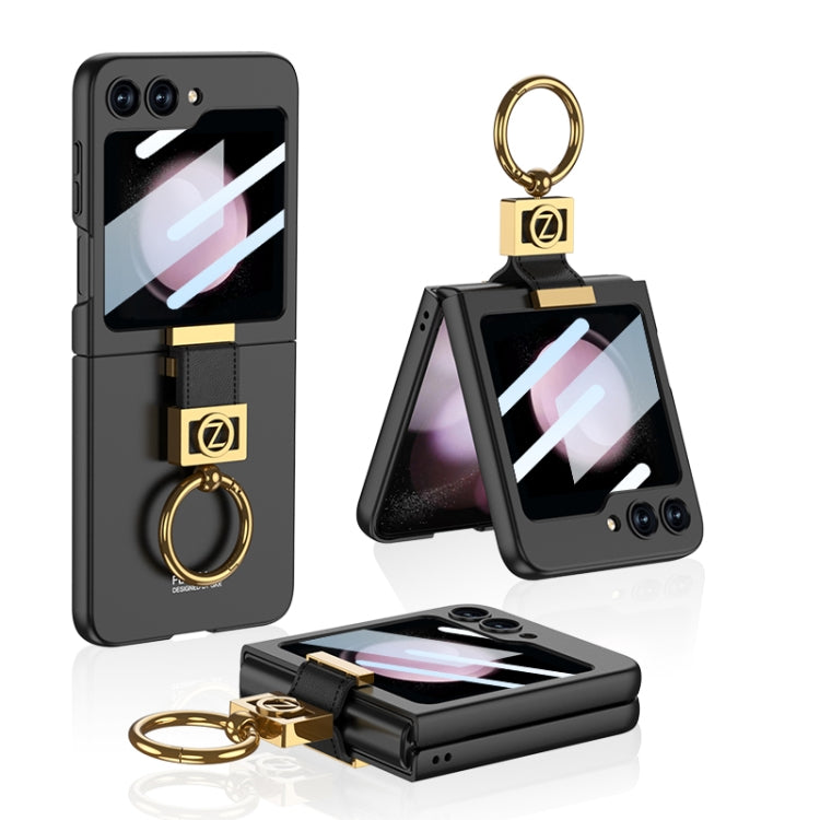 For Samsung Galaxy Z Flip5 GKK Ultra-thin Z Ring Holder PC Phone Case(Black) - Galaxy Z Flip5 Cases by GKK | Online Shopping South Africa | PMC TechLife | Buy Now Pay Later Mobicred