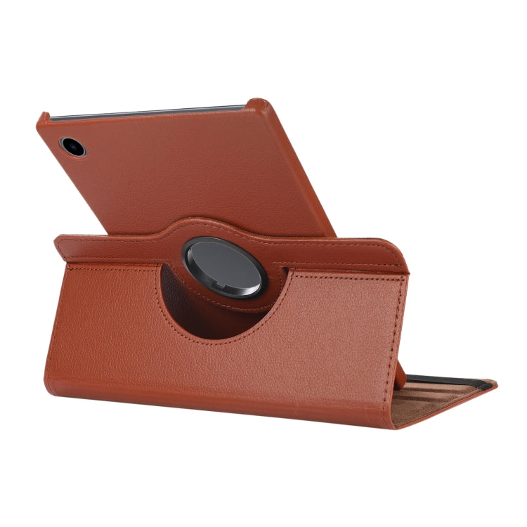 For Samsung Galaxy Tab A9 Litchi Texture 360 Degrees Rotation Holder Leather Tablet Case(Black) - free shipping - PMC TechLife - Order now!