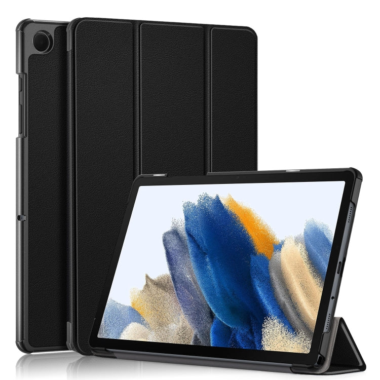 For Samsung Galaxy Tab A9 Plus 3-folding Leather Smart Tablet Case(Black) - Galaxy Tab A9 by PMC TechLife | Online Shopping South Africa | PMC TechLife | Buy Now Pay Later Mobicred