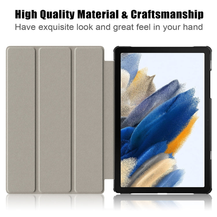 For Samsung Galaxy Tab A9 Plus 3-folding Leather Smart Tablet Case(Black) - Galaxy Tab A9 by PMC TechLife | Online Shopping South Africa | PMC TechLife | Buy Now Pay Later Mobicred