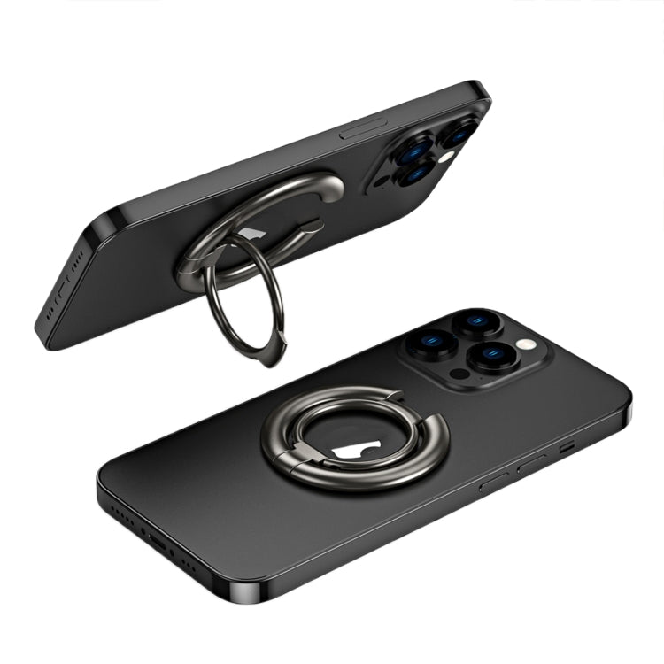 Electroplated Metal Magnetic Ring Holder(Black) - Ring Holder by PMC TechLife | Online Shopping South Africa | PMC TechLife | Buy Now Pay Later Mobicred