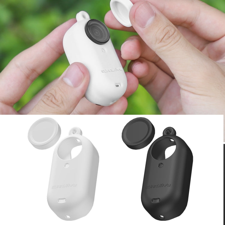 For Insta360 Go 3 Sunnylife IST-BHT594 Camera Body Silicone Case with Lens Cap & Neck Strap(White) - free shipping - PMC TechLife - Order now!