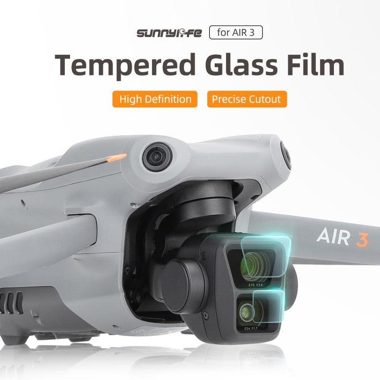 For DJI Air 3 Sunnylife Lens Protector Tempered Glass Combo Protective Films, Quantity:2 Sets - Others by Sunnylife | Online Shopping South Africa | PMC Jewellery