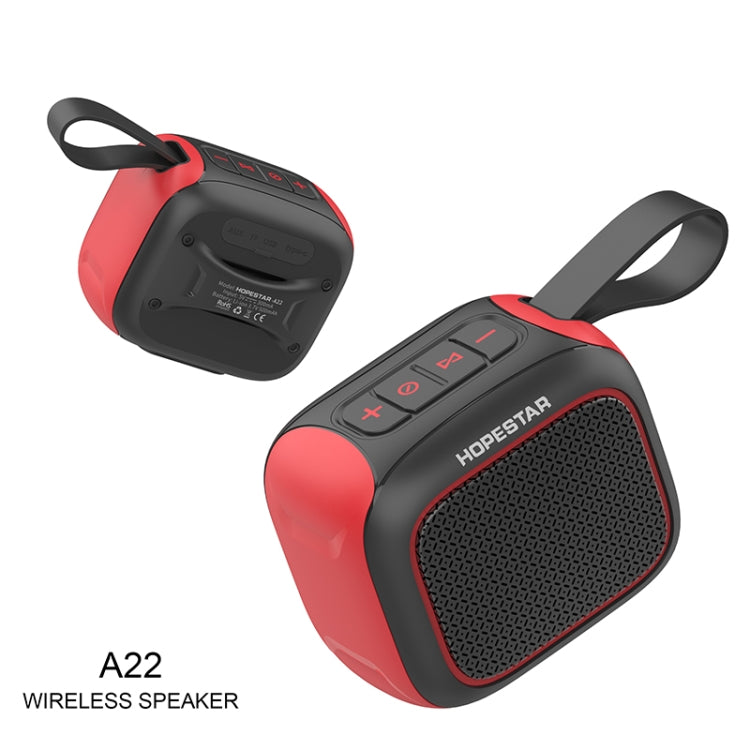 HOPESTAR A22 IPX6 Waterproof Portable Bluetooth Speaker Outdoor Subwoofer(Blue Red) - free shipping - PMC TechLife - Order now!