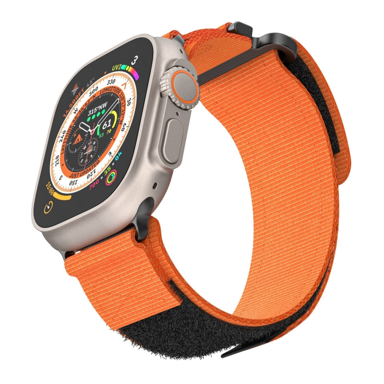 For Apple Watch Series 9 41mm AW Nylon Two-Section Watch Band(Orange) - Watch Bands by PMC TechLife | Online Shopping South Africa | PMC TechLife