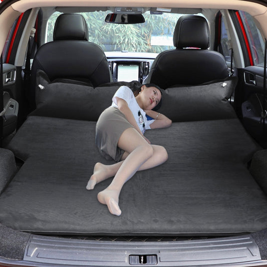 Universal Car Suede Sleeping Mat Mattress Off-road SUV Trunk Travel Inflatable Mattress Air Bed, Size:180 x 130 x 102cm(Black) - Seat Accessories by PMC Jewellery | Online Shopping South Africa | PMC Jewellery