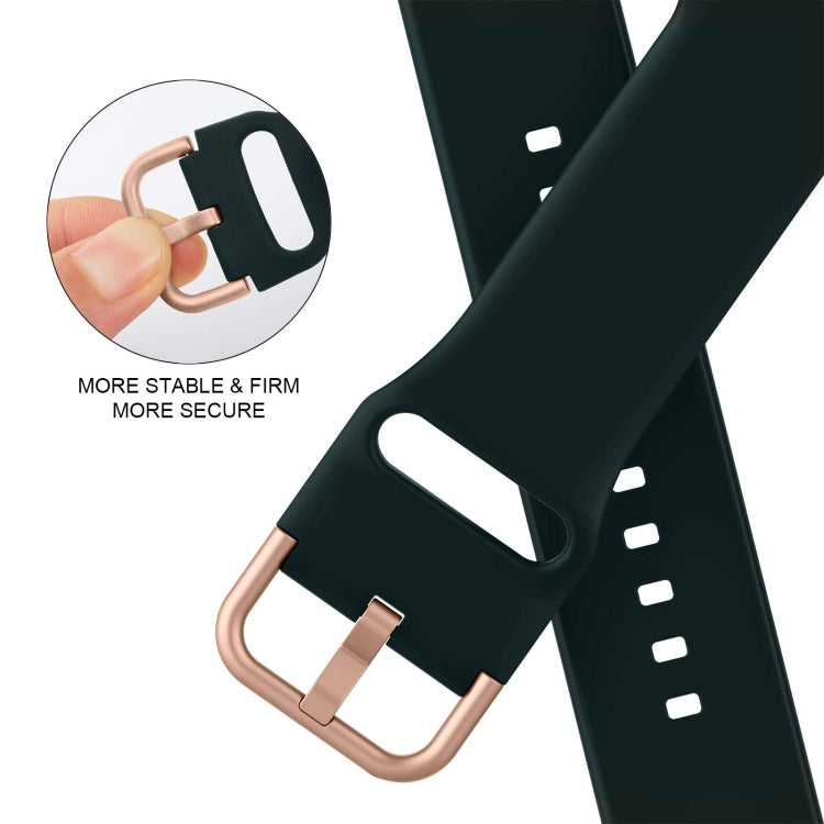 For Apple Watch 8 45mm Pin Buckle Silicone Watch Band(Dark Green) - Watch Bands by PMC TechLife | Online Shopping South Africa | PMC TechLife