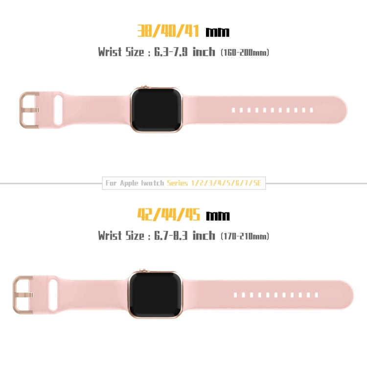 For Apple Watch Series 7 41mm Pin Buckle Silicone Watch Band(Pink) - free shipping - PMC TechLife - Order now!