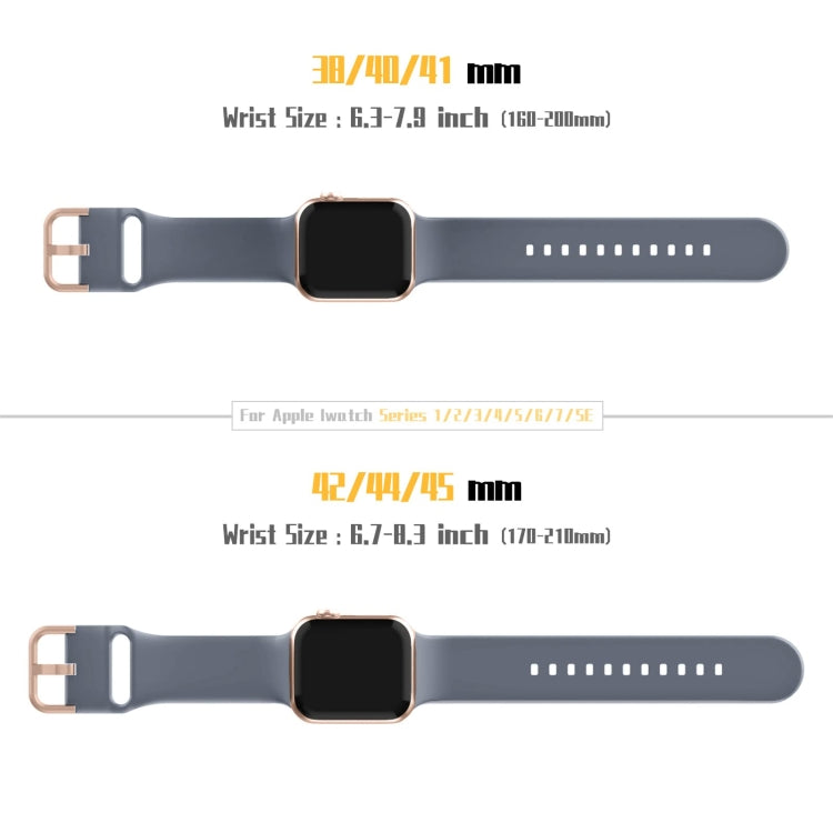 For Apple Watch 7 41mm Pin Buckle Silicone Watch Band(Blue Grey) - Watch Bands by PMC TechLife | Online Shopping South Africa | PMC TechLife