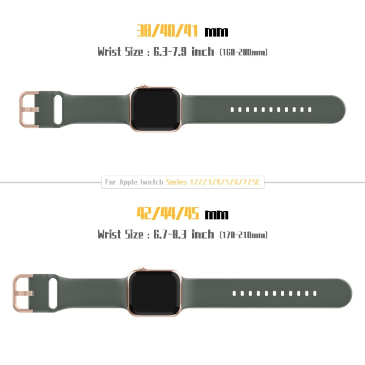 For Apple Watch 6 40mm Pin Buckle Silicone Watch Band(Olive) - Watch Bands by PMC TechLife | Online Shopping South Africa | PMC TechLife