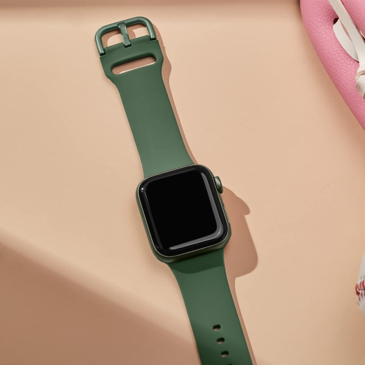 For Apple Watch 6 44mm Pin Buckle Silicone Watch Band(Clover) - Watch Bands by PMC TechLife | Online Shopping South Africa | PMC TechLife