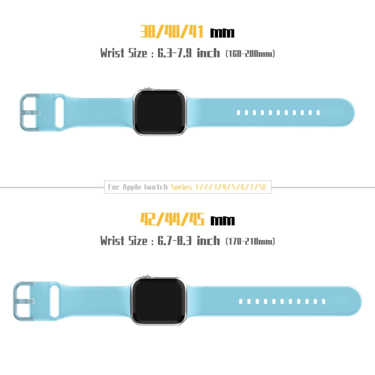 For Apple Watch 6 44mm Pin Buckle Silicone Watch Band(Light Blue) - Watch Bands by PMC TechLife | Online Shopping South Africa | PMC TechLife