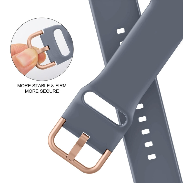 For Apple Watch 4 40mm Pin Buckle Silicone Watch Band(Blue Grey) - Watch Bands by PMC TechLife | Online Shopping South Africa | PMC TechLife