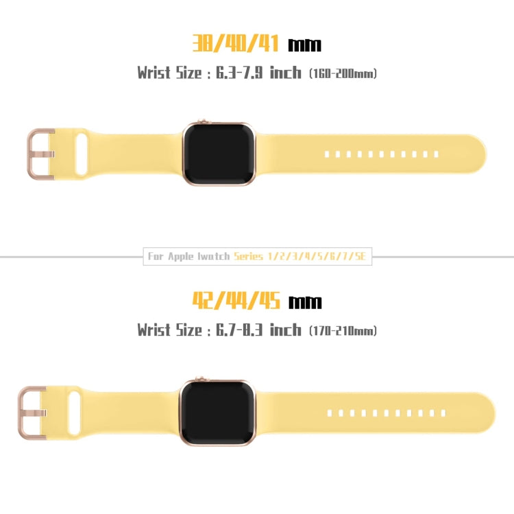 For Apple Watch Series 4 40mm Pin Buckle Silicone Watch Band(Yellow) - free shipping - PMC TechLife - Order now!