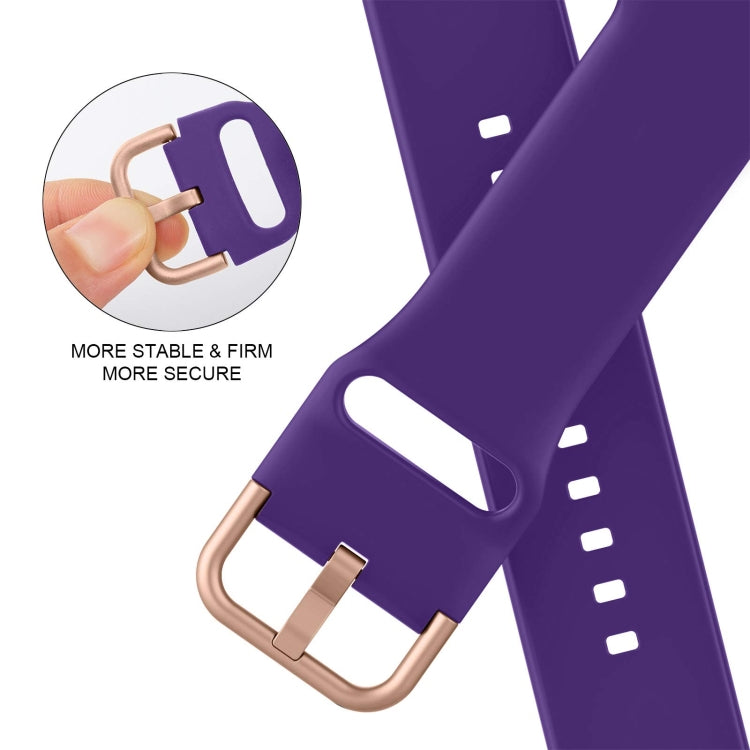 For Apple Watch 3 38mm Pin Buckle Silicone Watch Band(Purple) - Watch Bands by PMC TechLife | Online Shopping South Africa | PMC TechLife