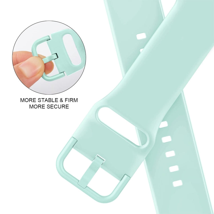 For Apple Watch 3 42mm Pin Buckle Silicone Watch Band(Mint Green) - Watch Bands by PMC TechLife | Online Shopping South Africa | PMC TechLife