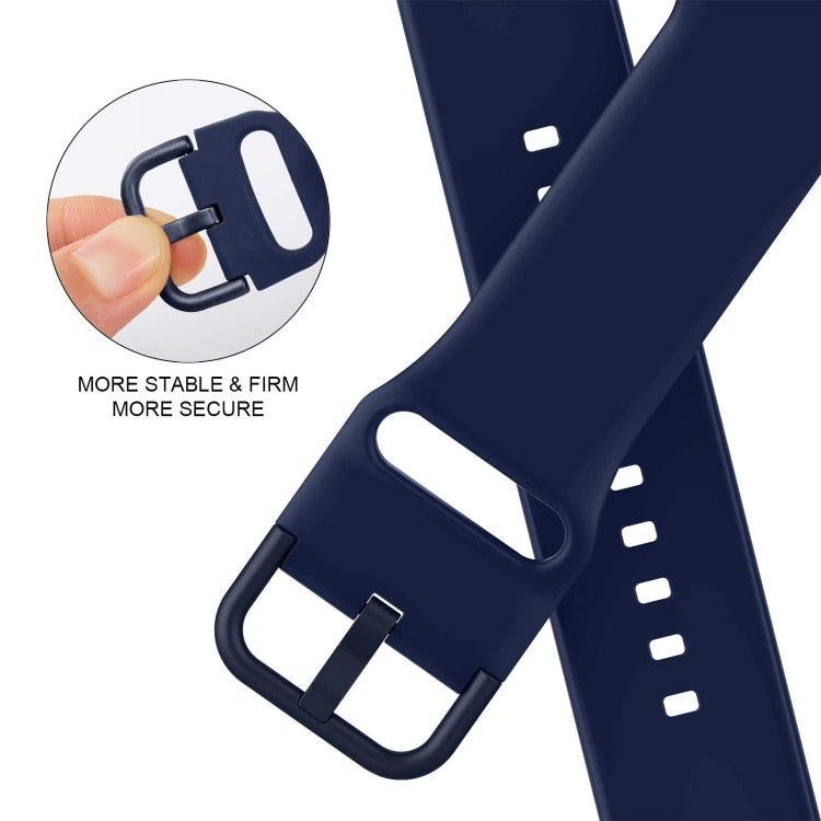 For Apple Watch 3 42mm Pin Buckle Silicone Watch Band(Midnight Blue) - Watch Bands by PMC TechLife | Online Shopping South Africa | PMC TechLife