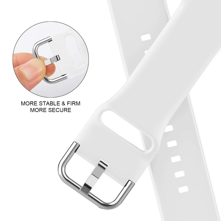 For Apple Watch 2 38mm Pin Buckle Silicone Watch Band(White) - Watch Bands by PMC TechLife | Online Shopping South Africa | PMC TechLife