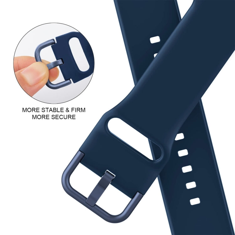 For Apple Watch 42mm Pin Buckle Silicone Watch Band(Abyss Blue) - Watch Bands by PMC TechLife | Online Shopping South Africa | PMC TechLife
