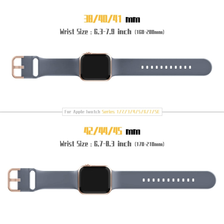 For Apple Watch Series 9 41mm Pin Buckle Silicone Watch Band(Blue Grey) - Watch Bands by PMC TechLife | Online Shopping South Africa | PMC TechLife
